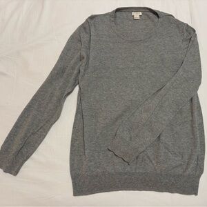 J. Crew gray crewneck knit sweater s small button